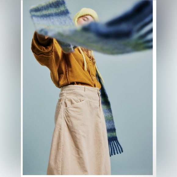 NWT Free People We The Free Come As You Are Corduroy Maxi Skirt in Beechwood - Picture 3 of 15